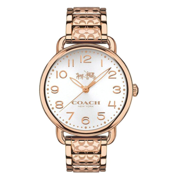 Delancey Rose Gold Tone Stainless Steel Bracelet Silver Dial Ladies Watch