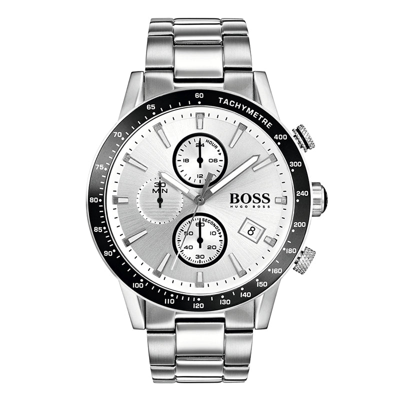 Rafale Chronograph Silver Dial Stainless Steel Bracelet Men's Watch
