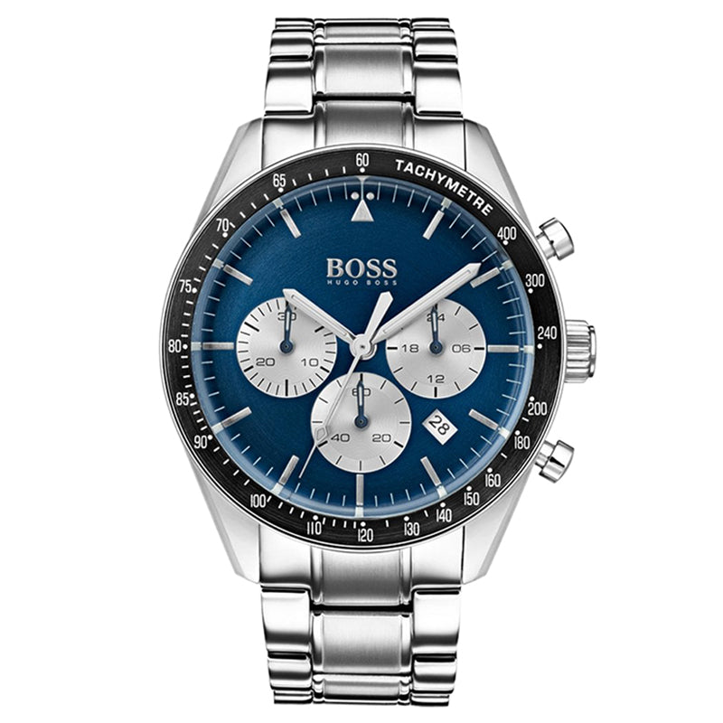 Trophy Chronograph Blue Dial Stainless Steel Men's Watch