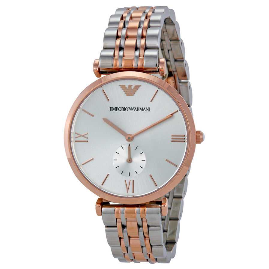 Emporio Silver Dial Two-tone Stainless Steel Bracelet Ladies' Watch
