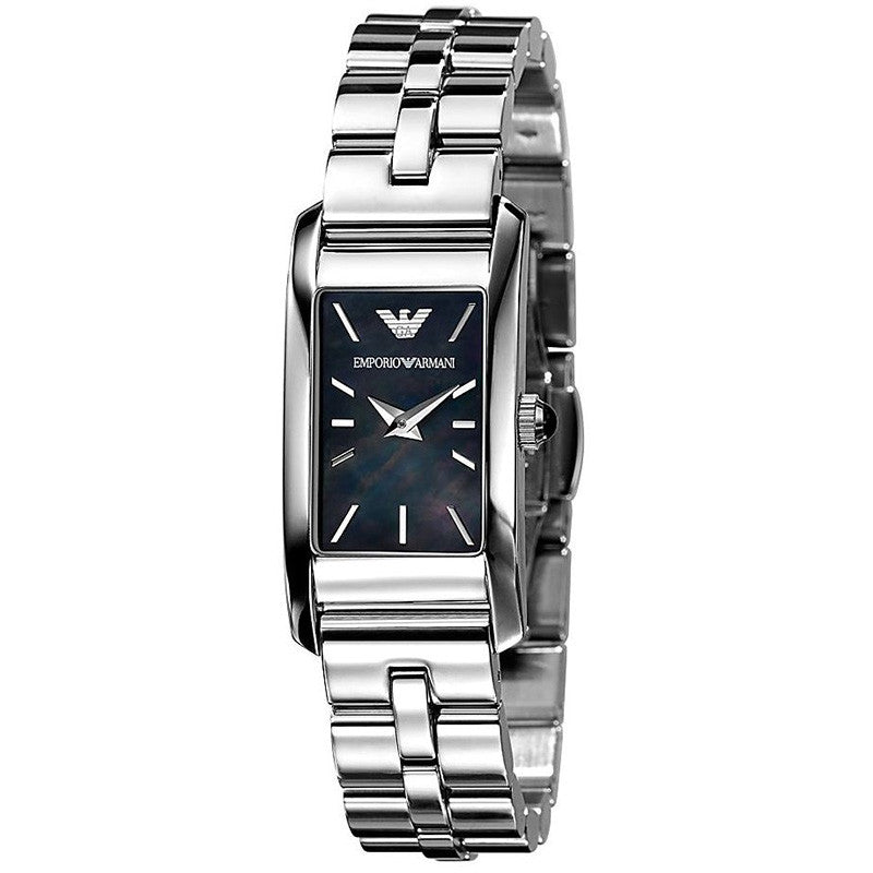 Classic Black Mother of Pearl Dial Stainless Steel Ladies' Watch