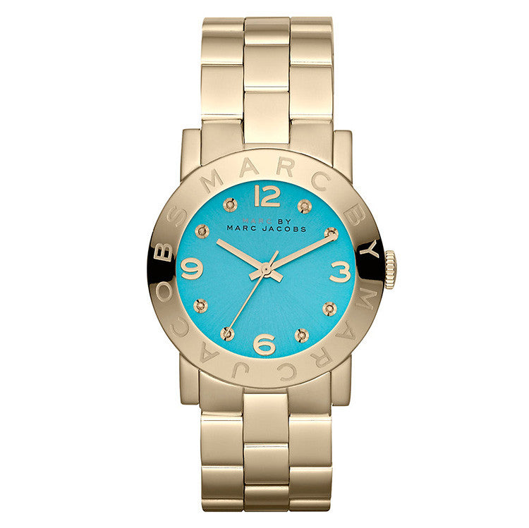 Amy Turquoise Dial Gold-tone Ladies Watch