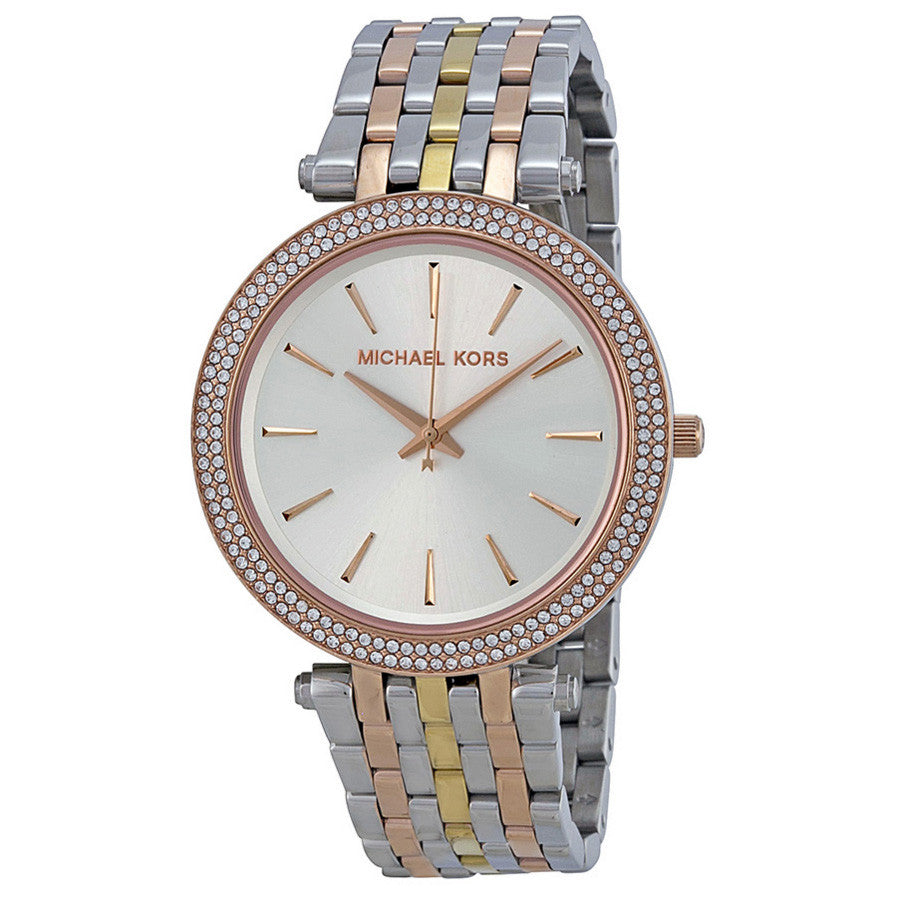 Darci Silver Dial Tri-tone Stainless Steel Ladies Watch