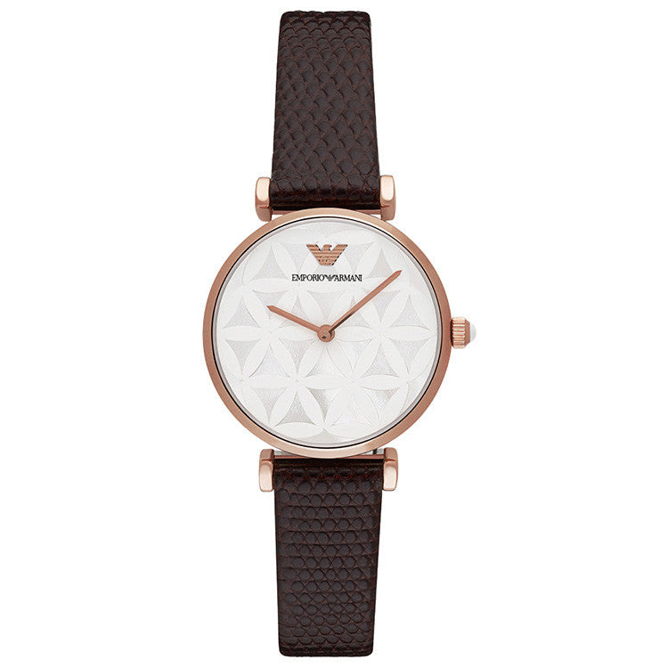 Retro Mother of Pearl Flower-style Dial Ladies Watch