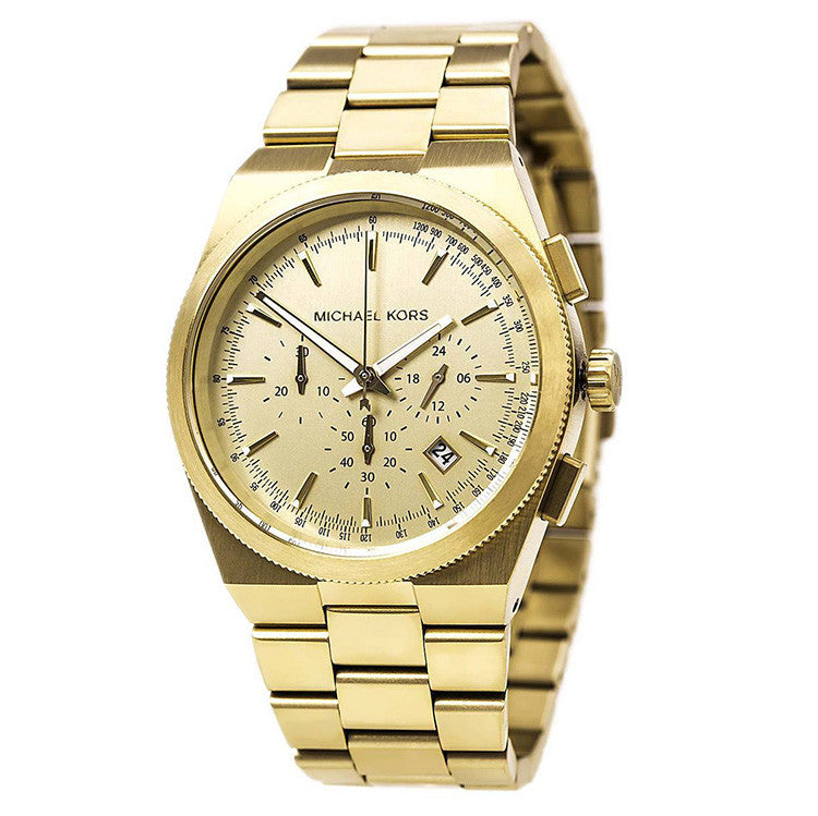Channing Chronograph Gold Dial Gold-plated Men's Watch