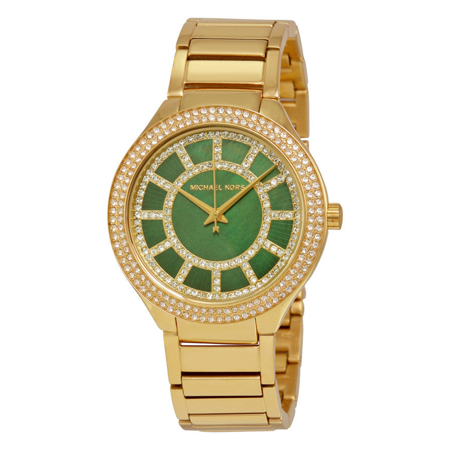 Kerry Green Crystal-set Dial Gold-tone Ladies Watch