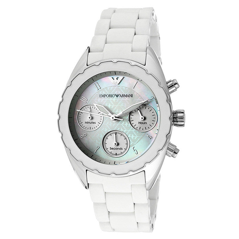 Chronograph Mother of Pearl Dial White Ladies' Watch