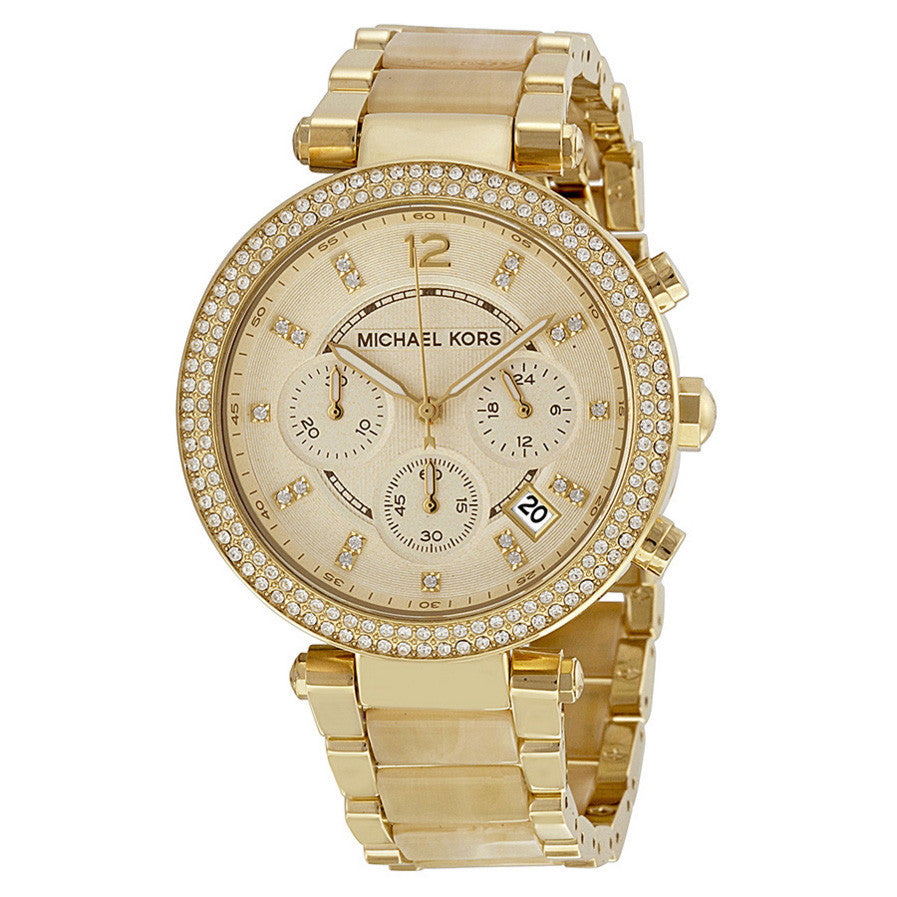 Parker Chronograph Gold Dial Gold-tone Ladies Watch