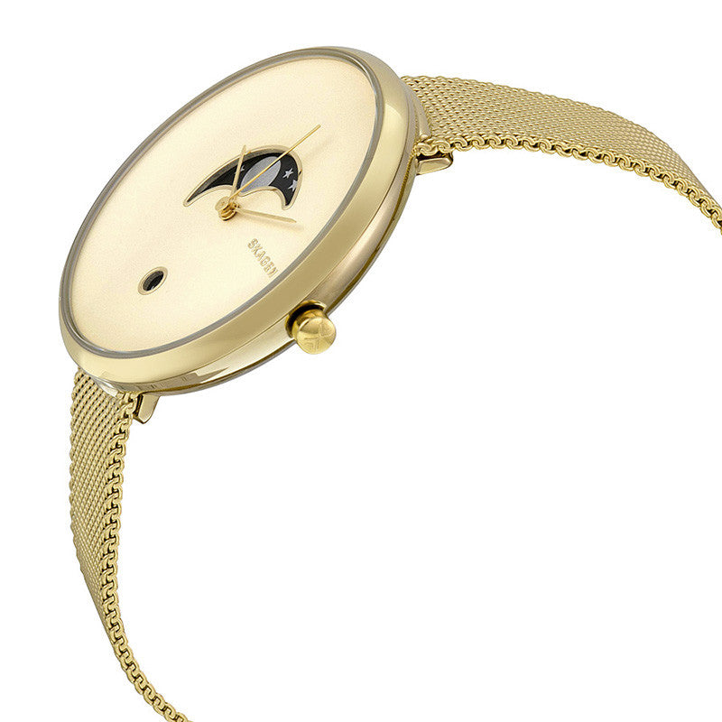 Gitte Gold Tone Dial Moonphase Ladies Watch