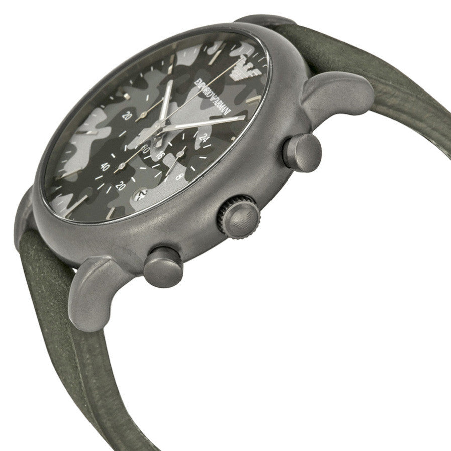 Classic Chronograph Grey Camouflage Dial Men's Watch