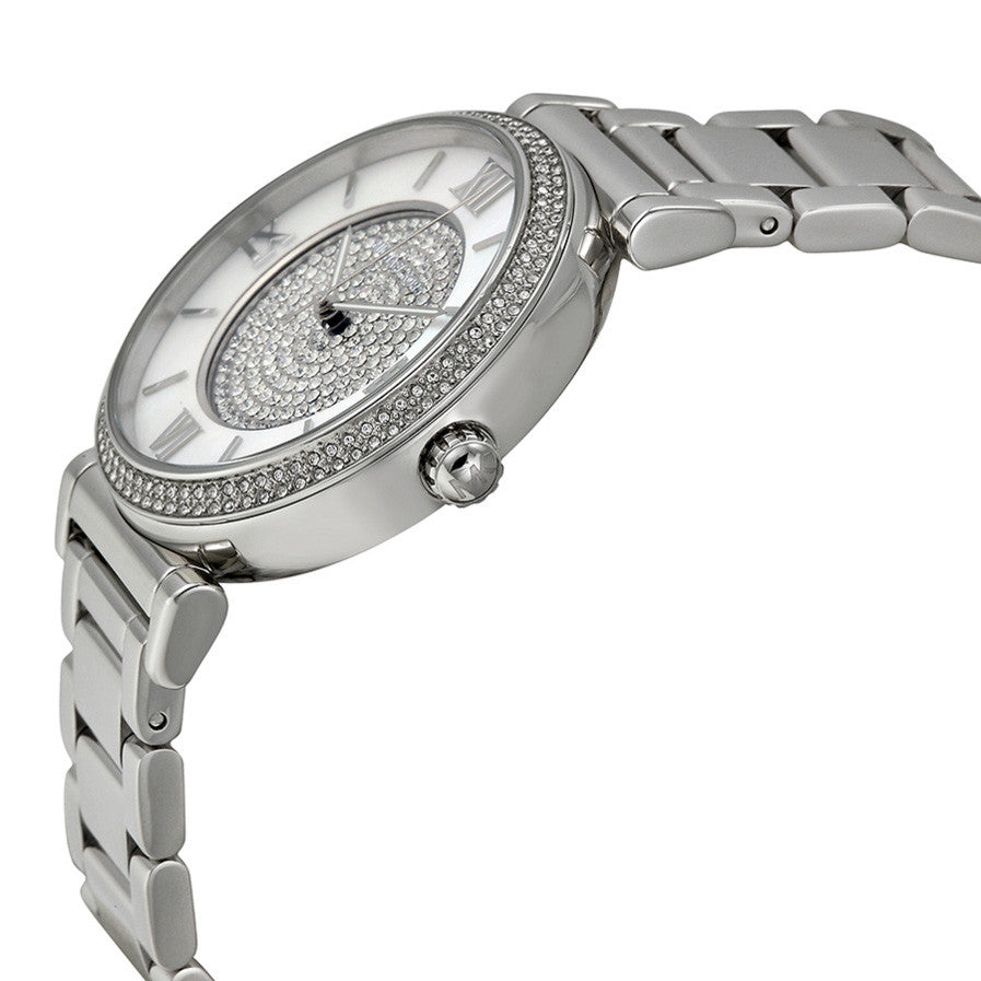 Caitlin Silver Crystal Pave Dial Ladies Watch