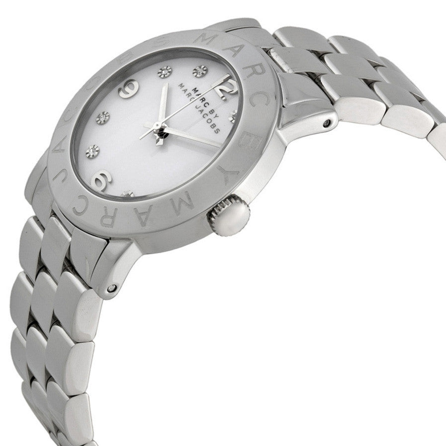 Marc Jacobs Amy White Dial Stainless Steel Ladies Watch