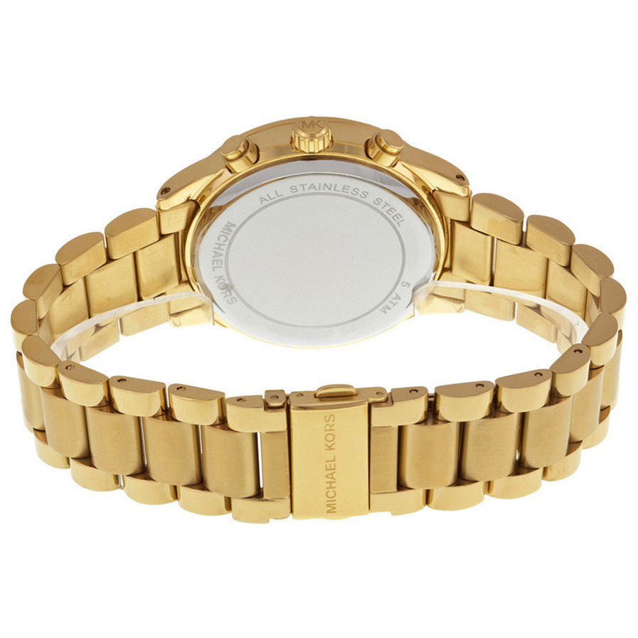 Brinkley Chronograph Gold Dial Gold-tone Ladies Watch
