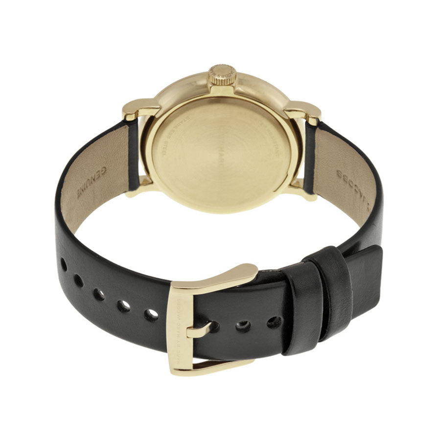 Marc by Marc Jacobs MBM1269 Baker Black Dial Leather Ladies Watch - 32 ...