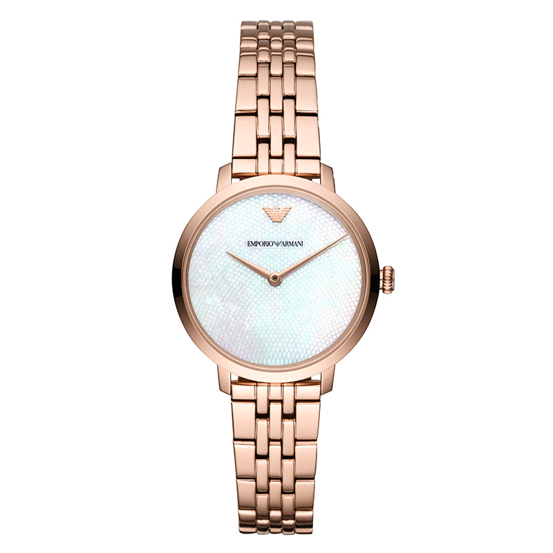 Donna Mother of Pearl Dial Rose Gold Tone Stainless Steel Ladies' Watch