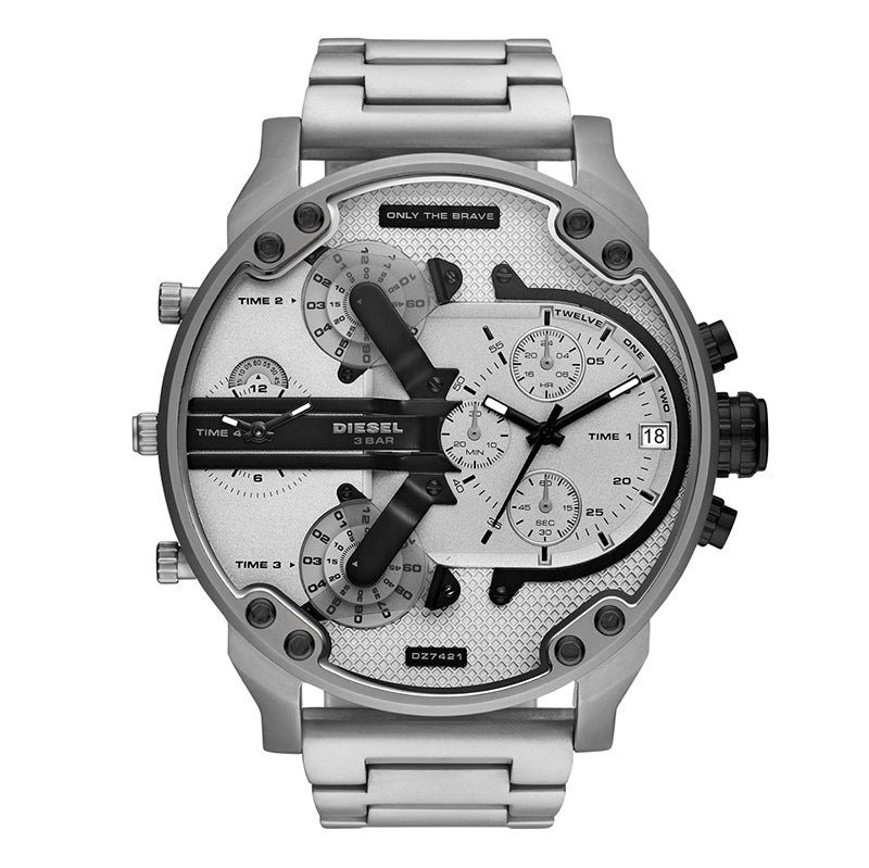 Men's Chronograph Mr. Daddy 2.0 Silver Dial With Stainless Steel Bracelet Watch