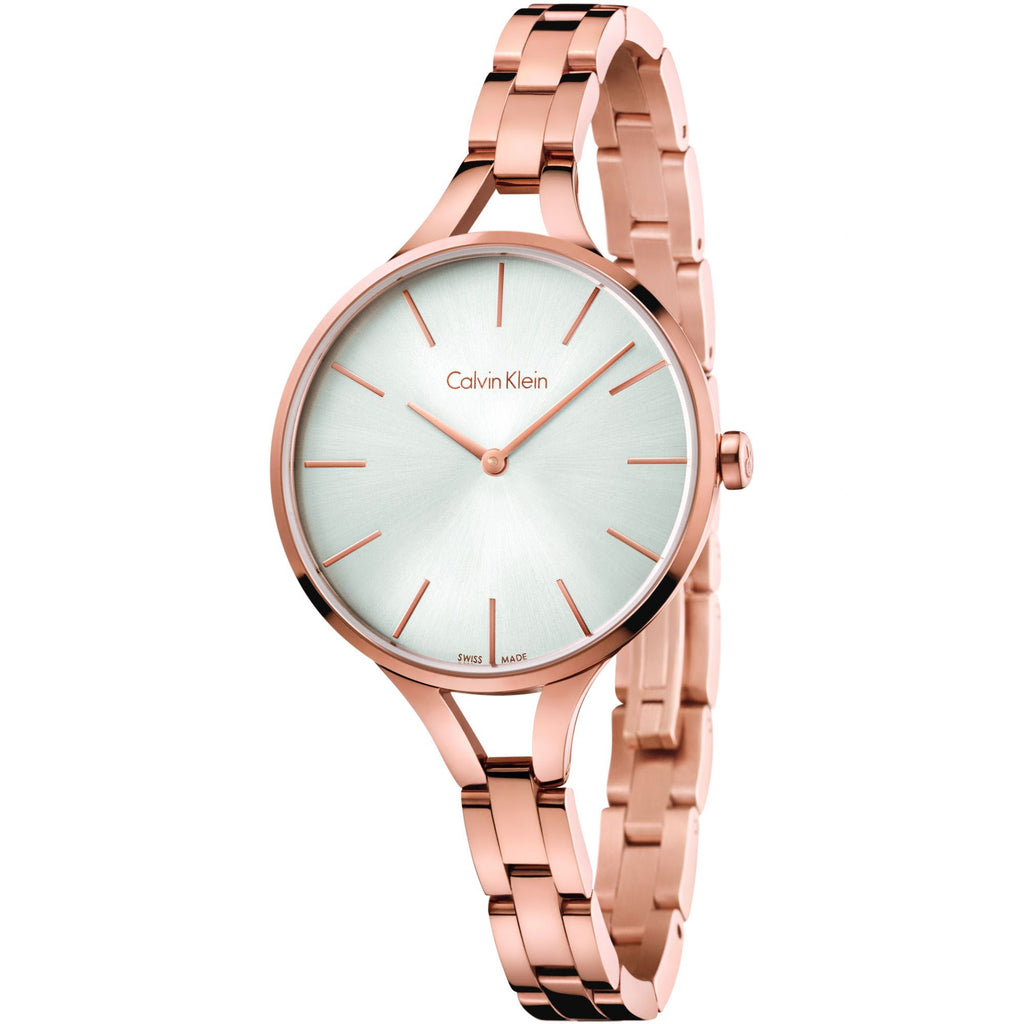 Graphic Rose Gold Tone Stainless Steel Ladies' Watch