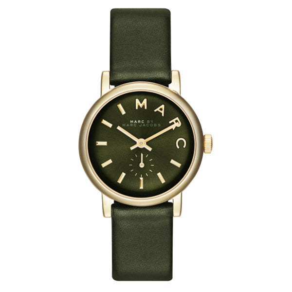 Baker Mini Olive Dial Olive Leather Ladies Watch
