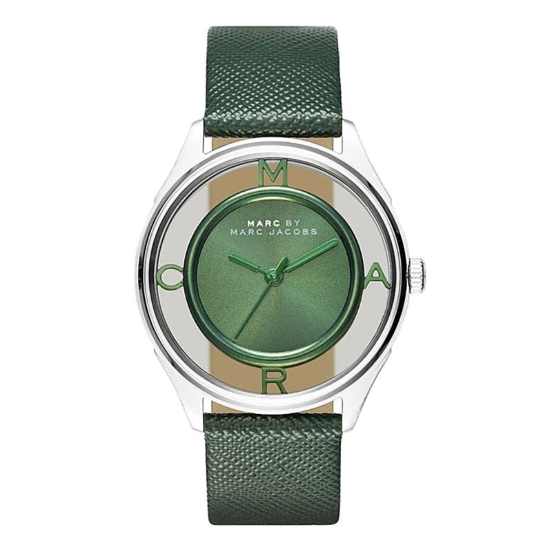 Marc By Marc Jacobs Tether Green Dial Leather Ladies Watch