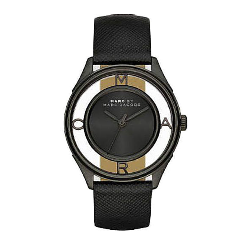 Marc By Marc Jacobs Tether Black Dial Leather Ladies Watch