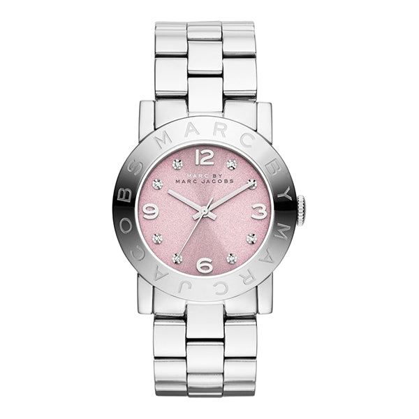Amy Pink Dial Stainless Steel Ladies Watch