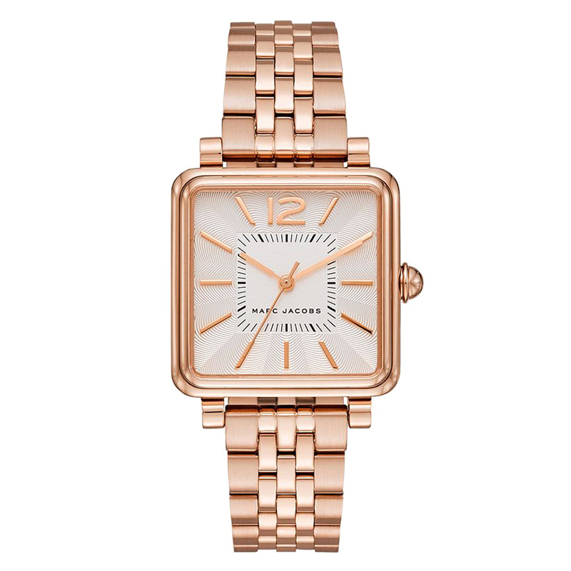 Vic Silver Dial Rose Gold-Tone Stainless Steel Ladies Watch