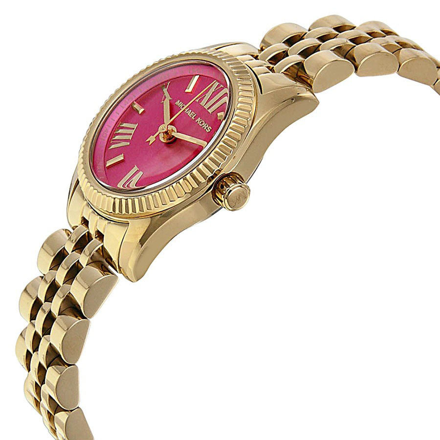 Mini Lexington Pink Dial Gold-Tone Ladies Watch