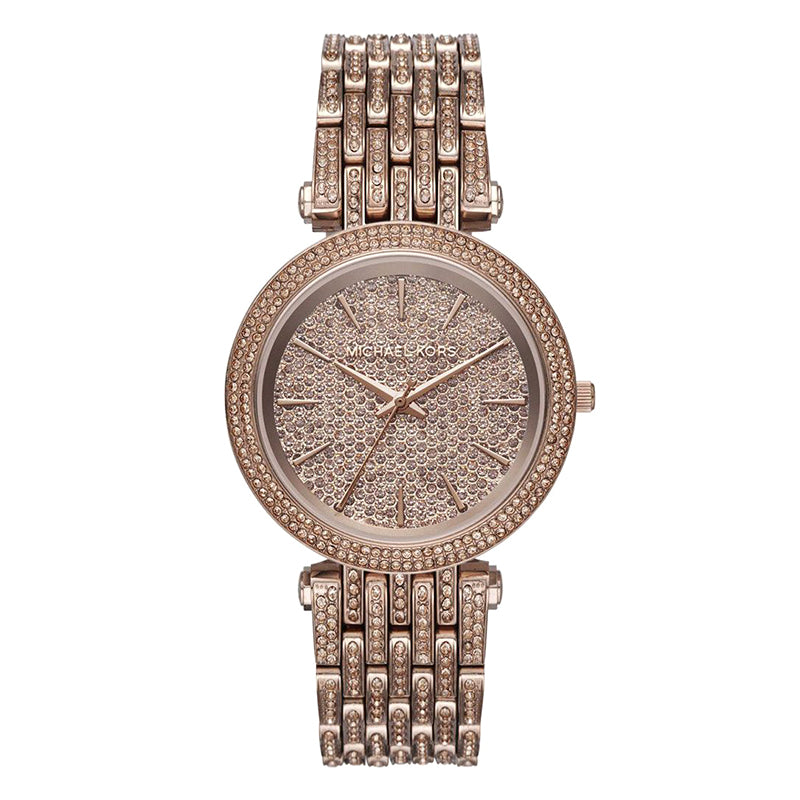 Darci Rose Gold Pavé Covered Dial Ladies Watch