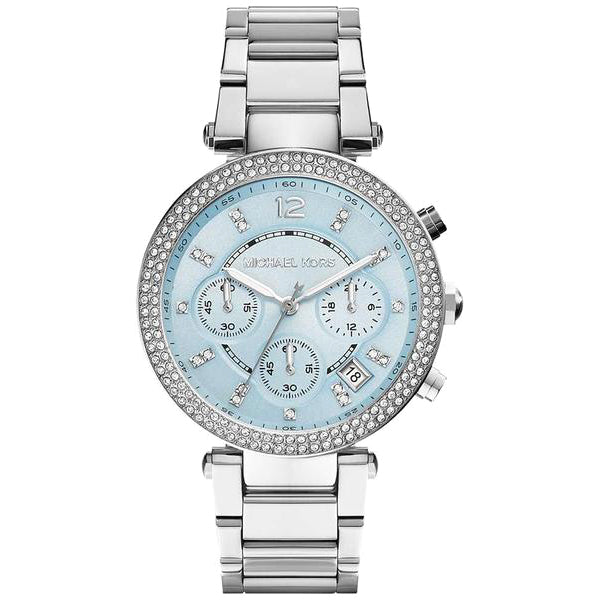Parker Blue Dial Stainless Steel Ladies Watch