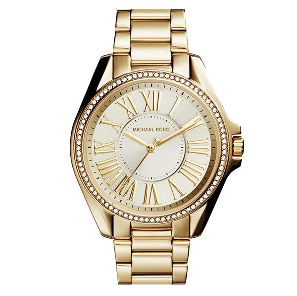 Kacie Gold Sunray Dial Gold Tone Stainless Steel Ladies Watch