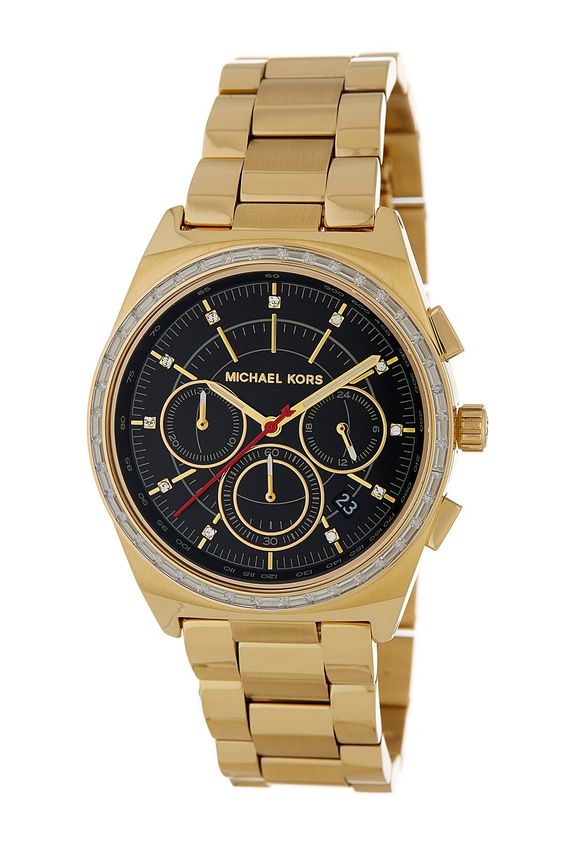 Vail Chronograph Glitz Gold Tone Stainless Steel Ladies' Watch