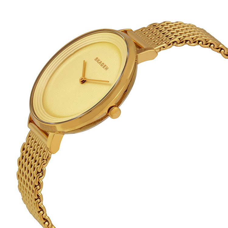 Ditte Gold-Tone Stainless Steel Mesh Bracelet Ladies Watch