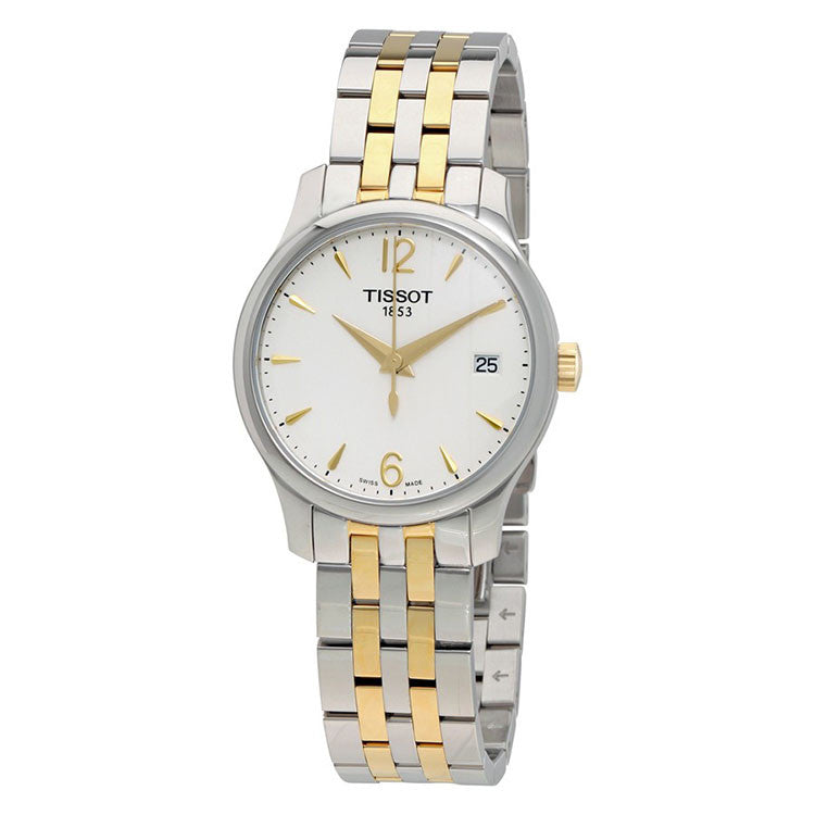 Tradition White Dial Two-tone Stainless Steel Ladies Watch