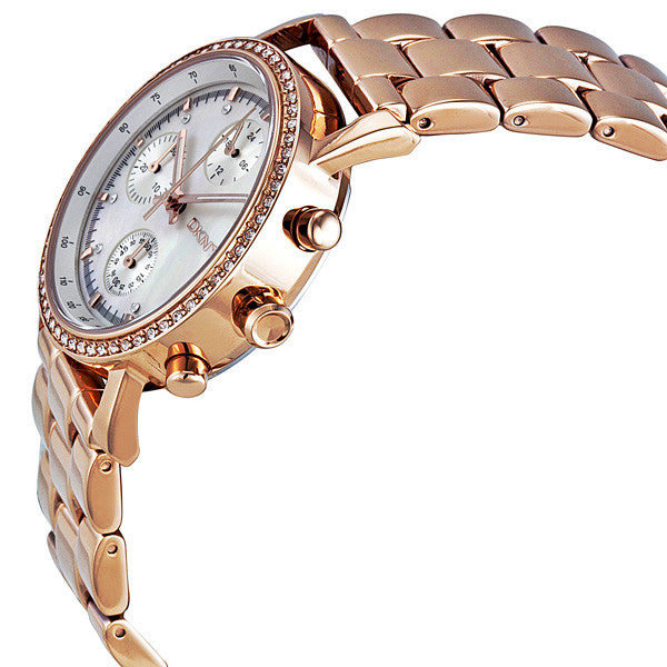 Chronograph Mother of Pearl Rose Gold-tone Ladies Watch